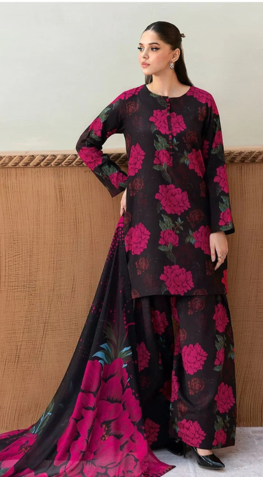 K-6 | UNSTITCHED 3PC KHADDAR