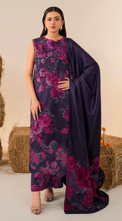 4-D | UNSTITCHED 3PC LINEN