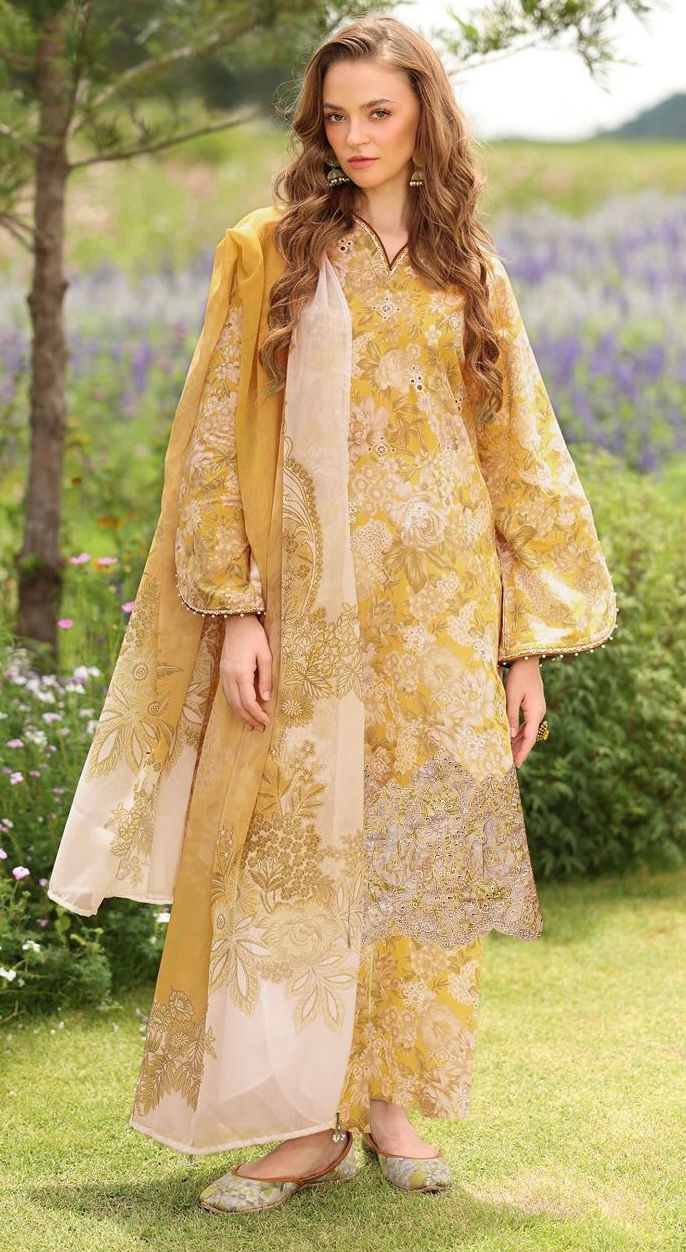 6-D | UNSTITCHED 3PC LINEN