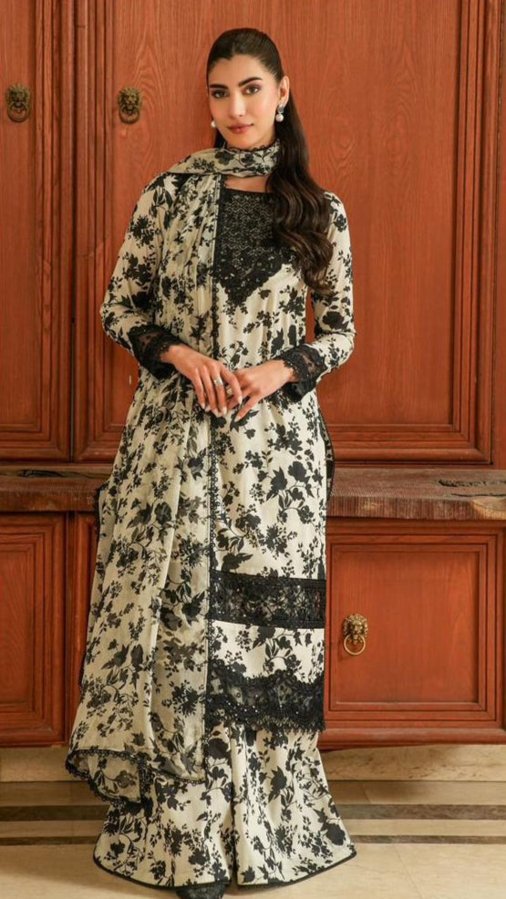 9-D | UNSTITCHED 3PC LINEN