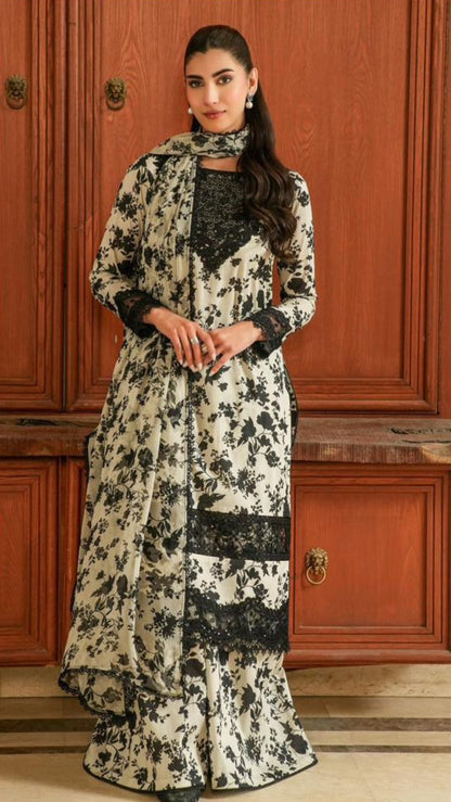 9-D | UNSTITCHED 3PC LINEN