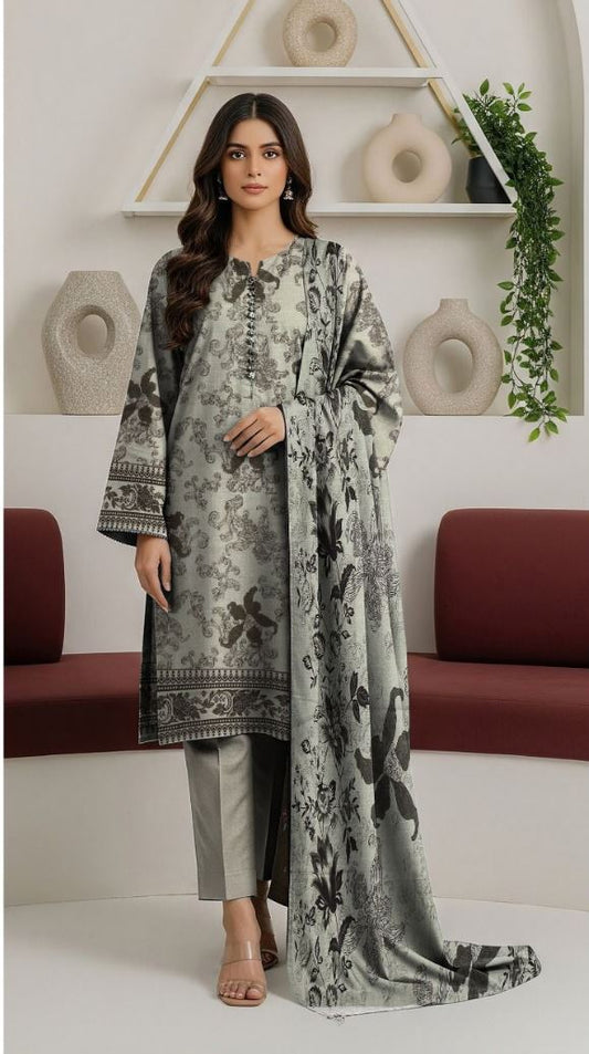 K-4 | UNSTITCHED 3PC KHADDAR