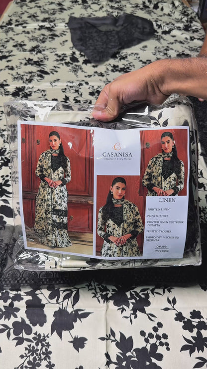 9-D | UNSTITCHED 3PC LINEN