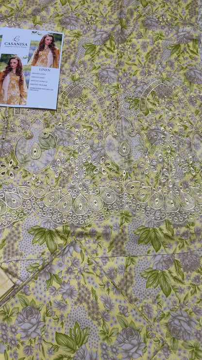 6-D | UNSTITCHED 3PC LINEN