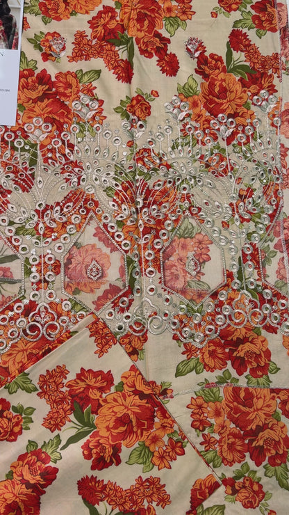 2-D | UNSTITCHED 3PC LINEN