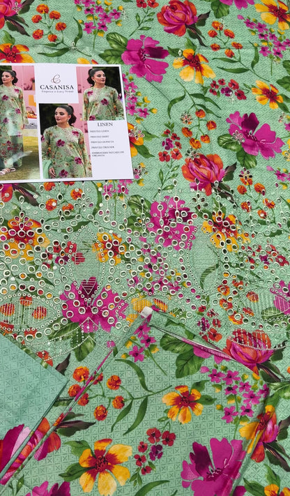 1-D | UNSTITCHED 3PC LINEN